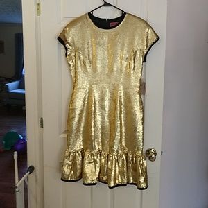 ODLR studio gold sequin silk cocktail dress, 90s!